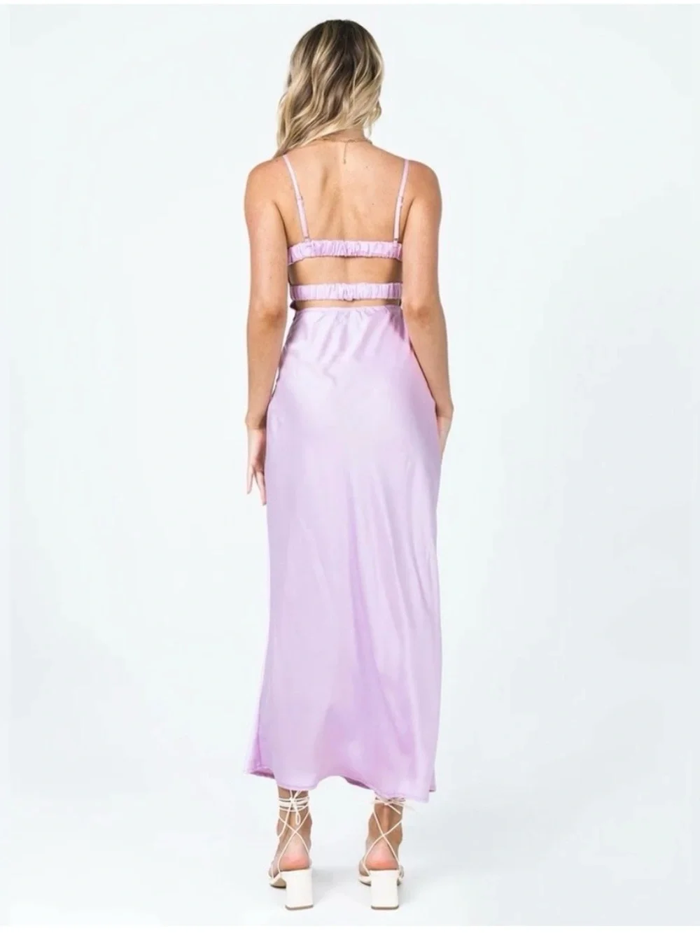Princess Polly Lilac Satin Corset Slip Dress - Picture 2 of 8
